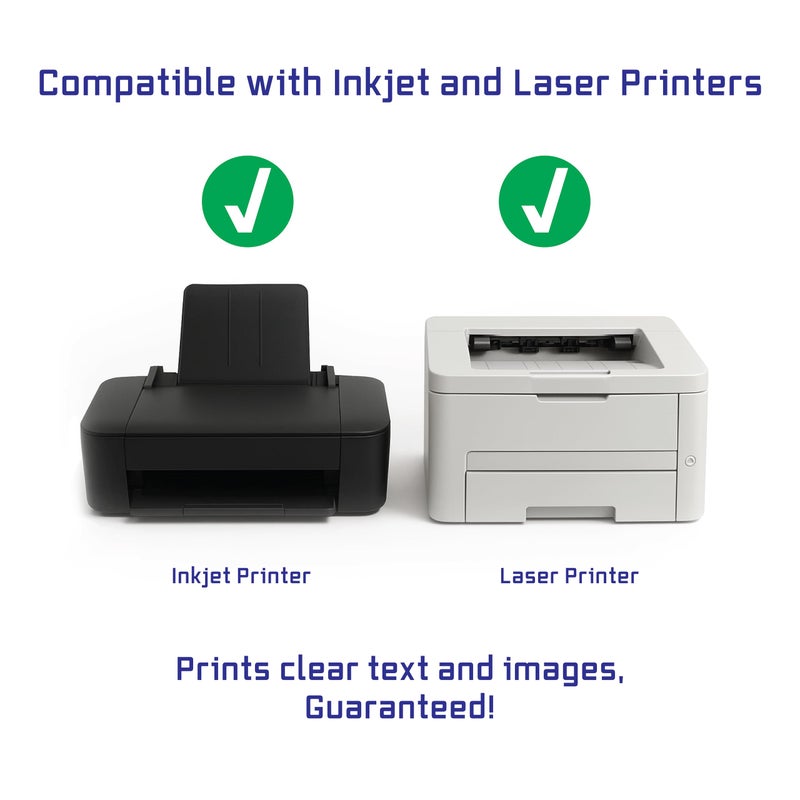 Blank Labels CD/DVD Label Full Face | Qty 50 Disc, 100 Spine | 25 Sheets Total | Permanent White Matte | Compatible with Inkjet and Laser Printer | Blank Labels - Image 3